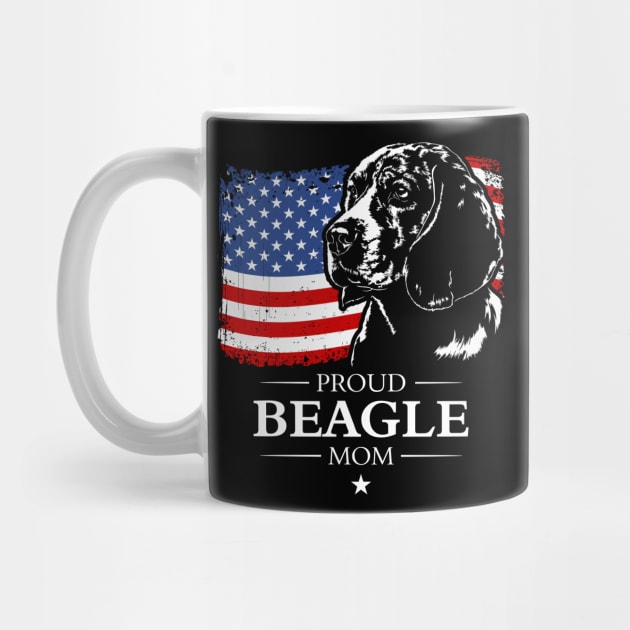 Proud Beagle Mom American Flag patriotic dog by wilsigns
